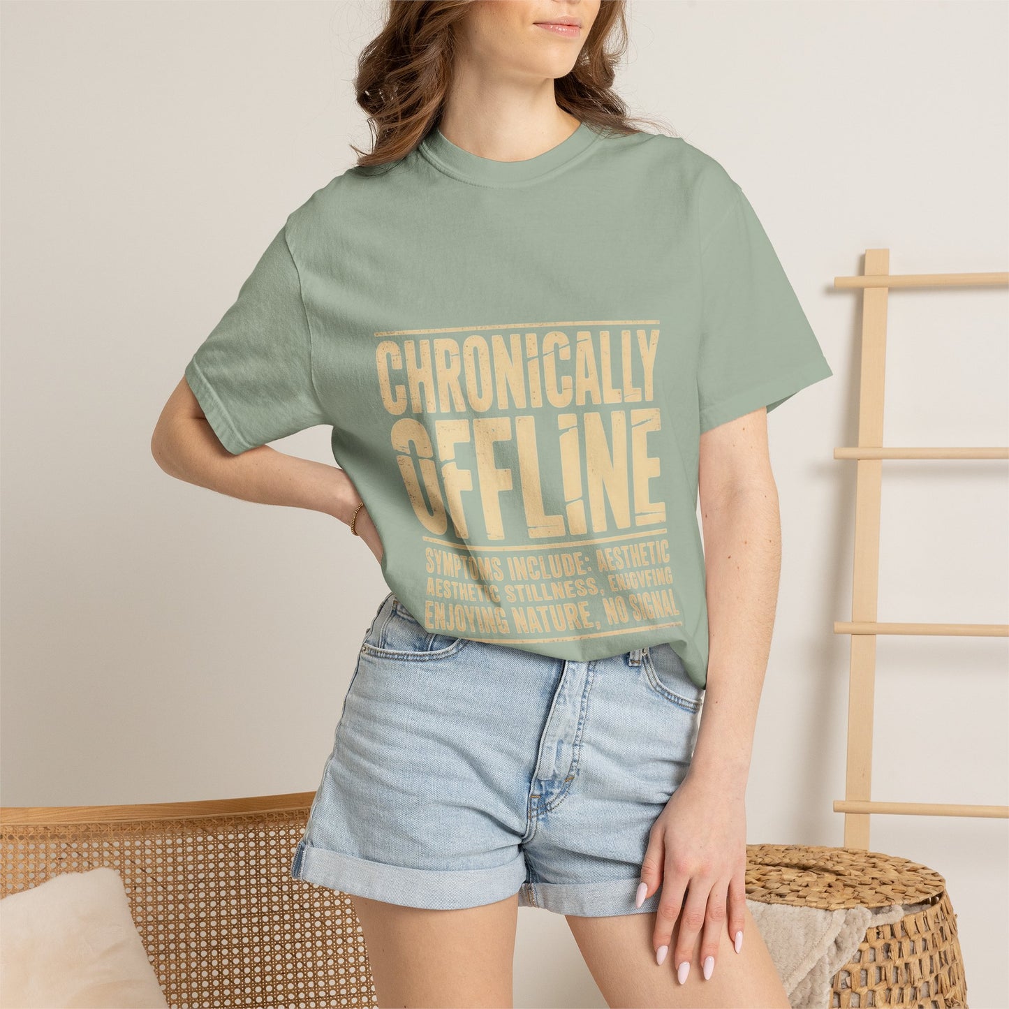 Chronically Offline Unisex Garment-Dyed T-shirt