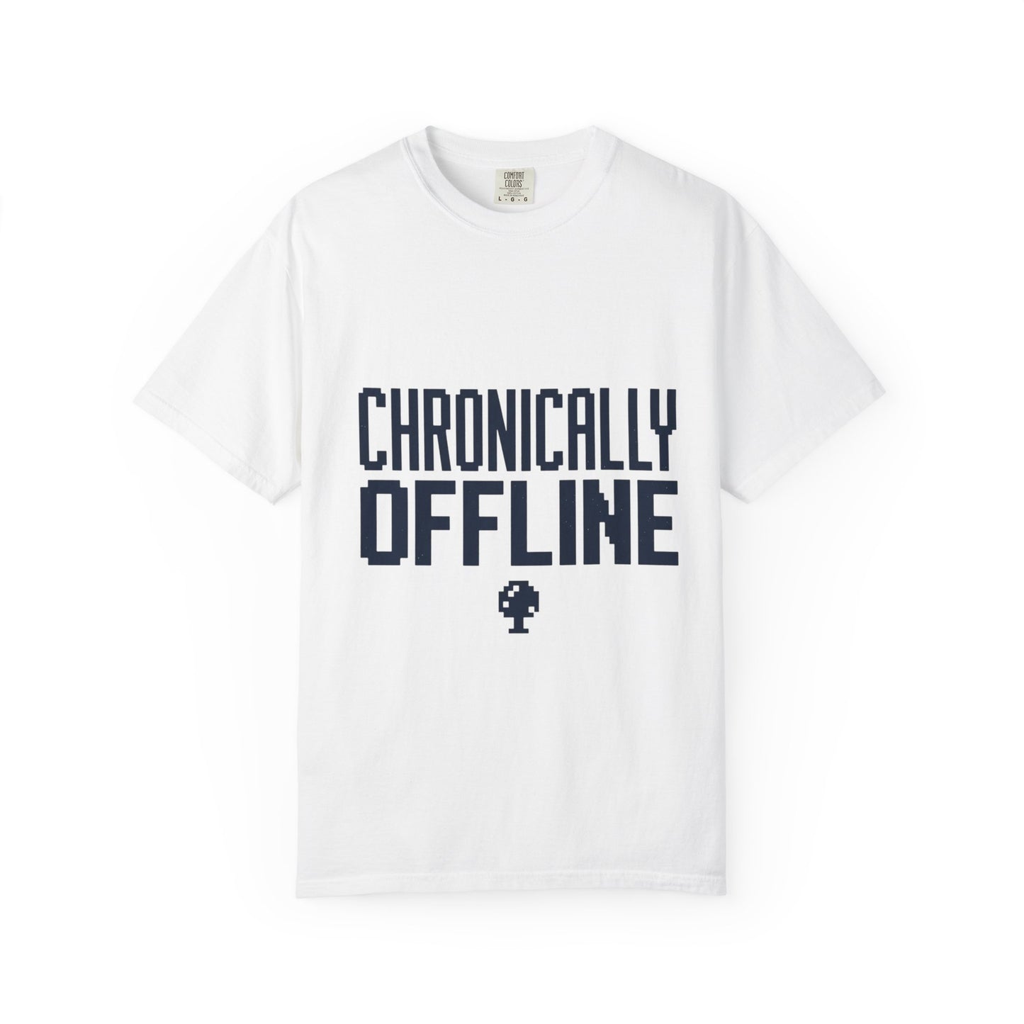 Chronically Offline Unisex Garment-Dyed T-shirt Retro design