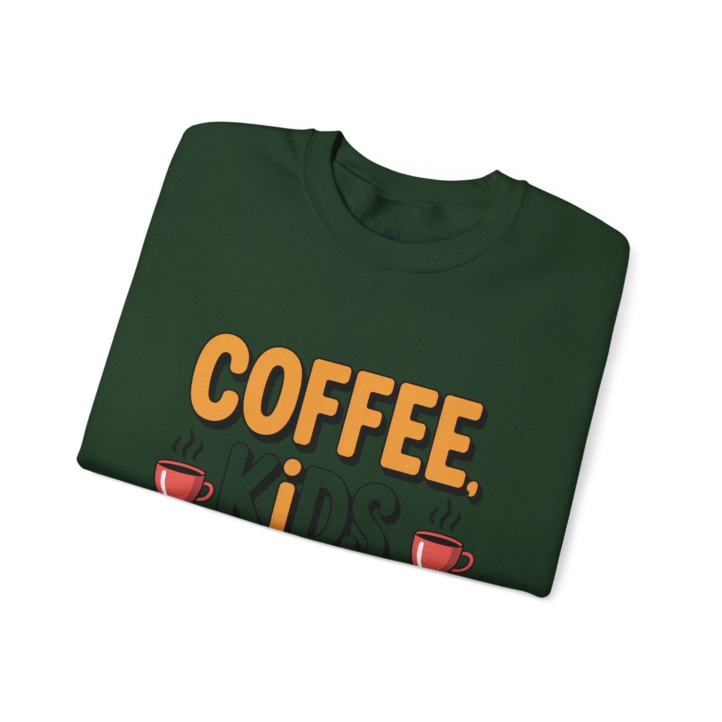 Coffee Kids Repeat Sweatshirt — Funny Parent Crewneck