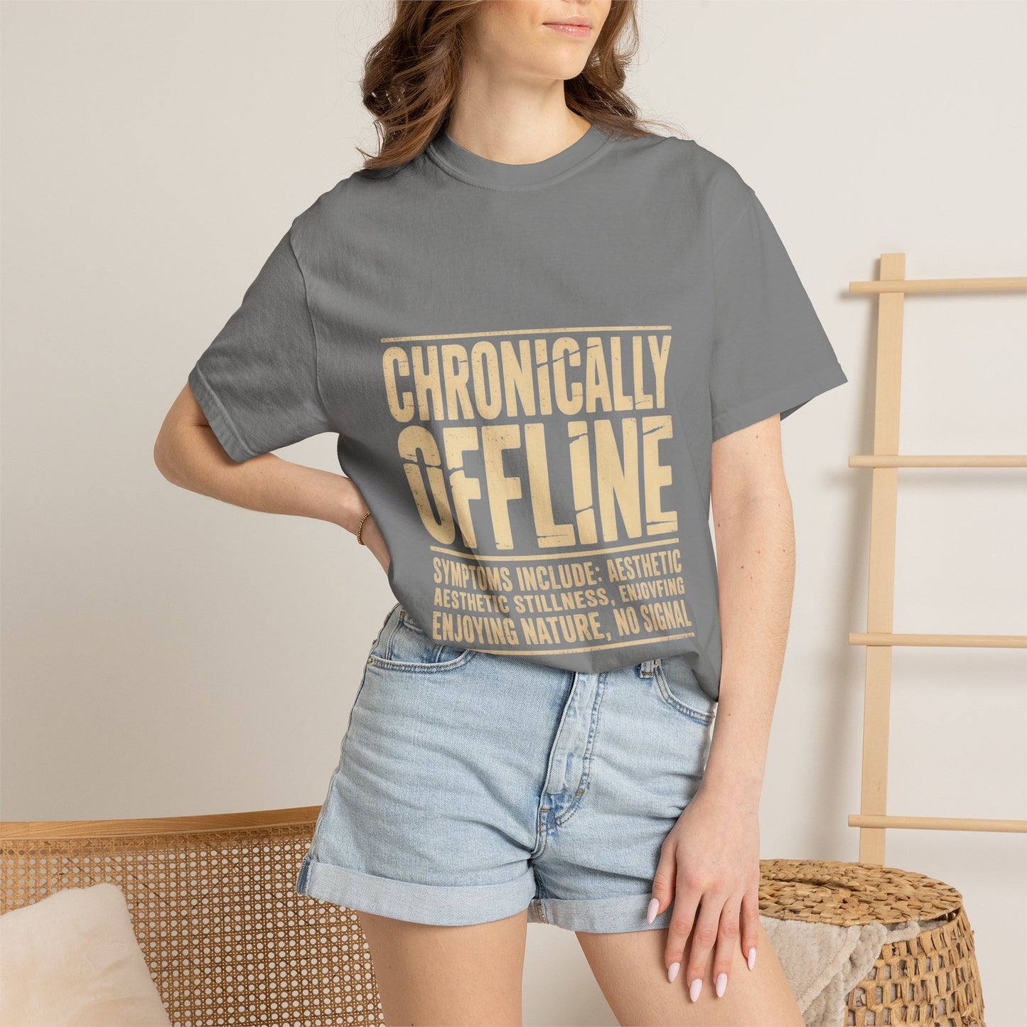 Chronically Offline Unisex Garment-Dyed T-shirt