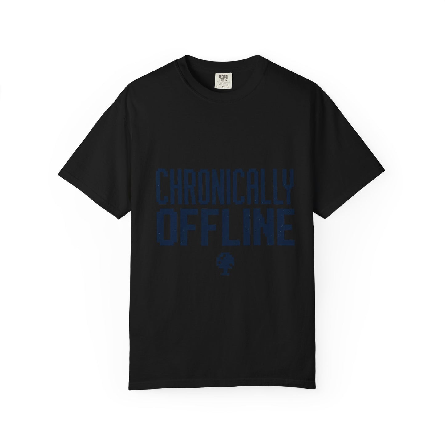 Chronically Offline Unisex Garment-Dyed T-shirt Retro design