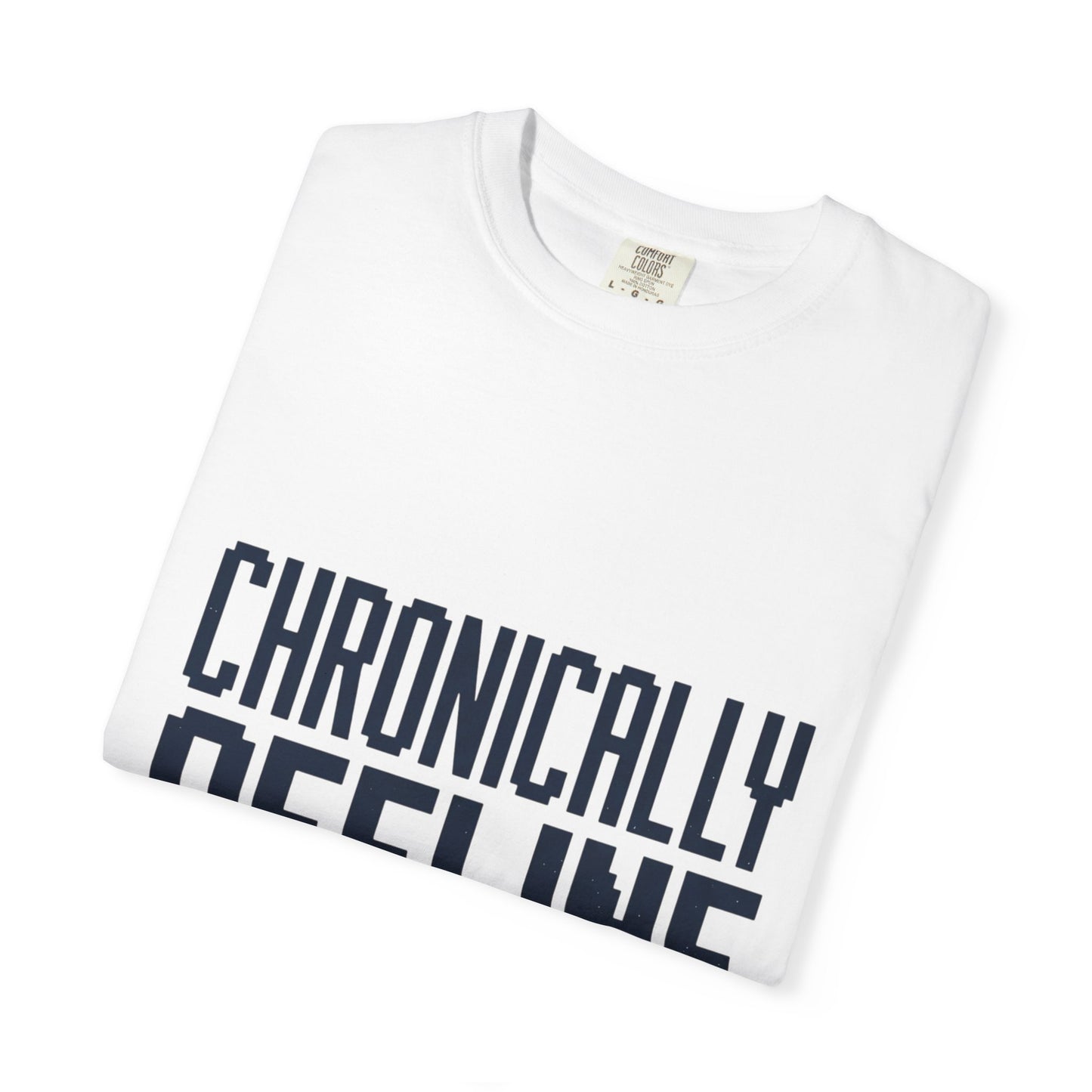 Chronically Offline Unisex Garment-Dyed T-shirt Retro design