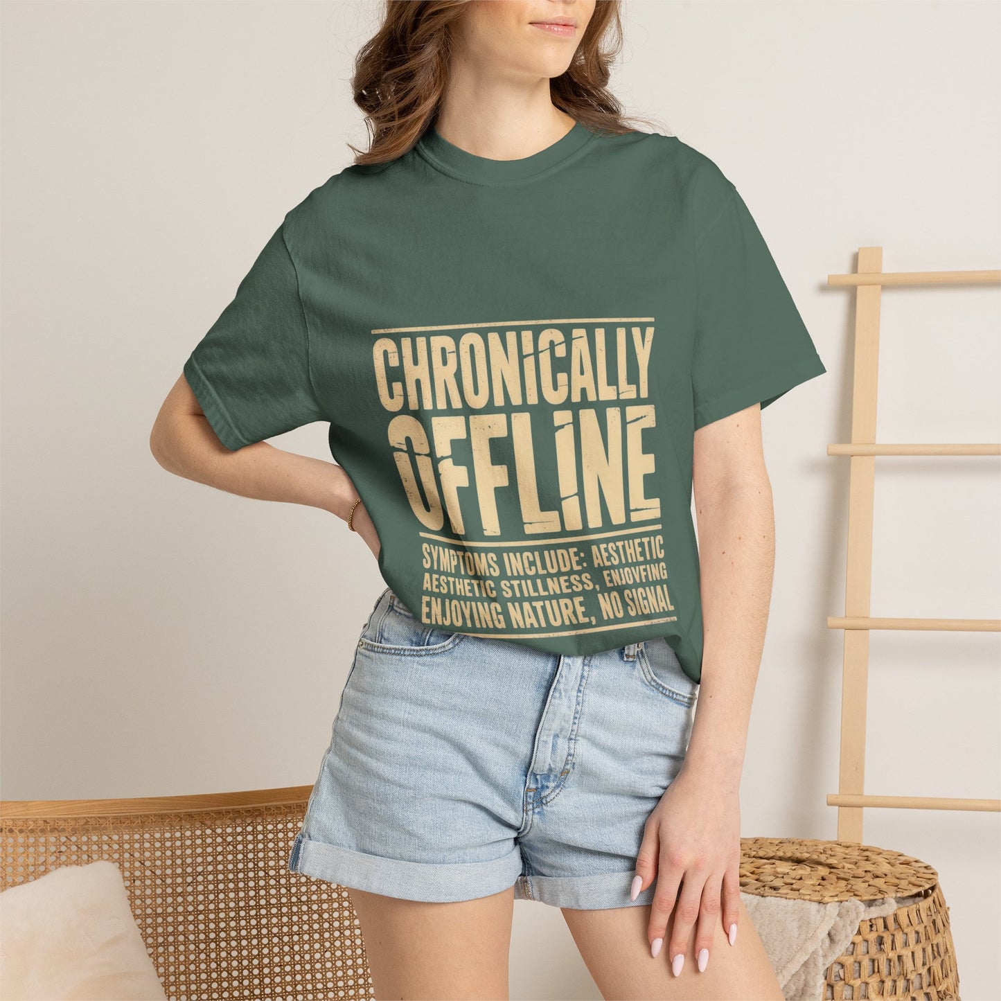 Chronically Offline Unisex Garment-Dyed T-shirt