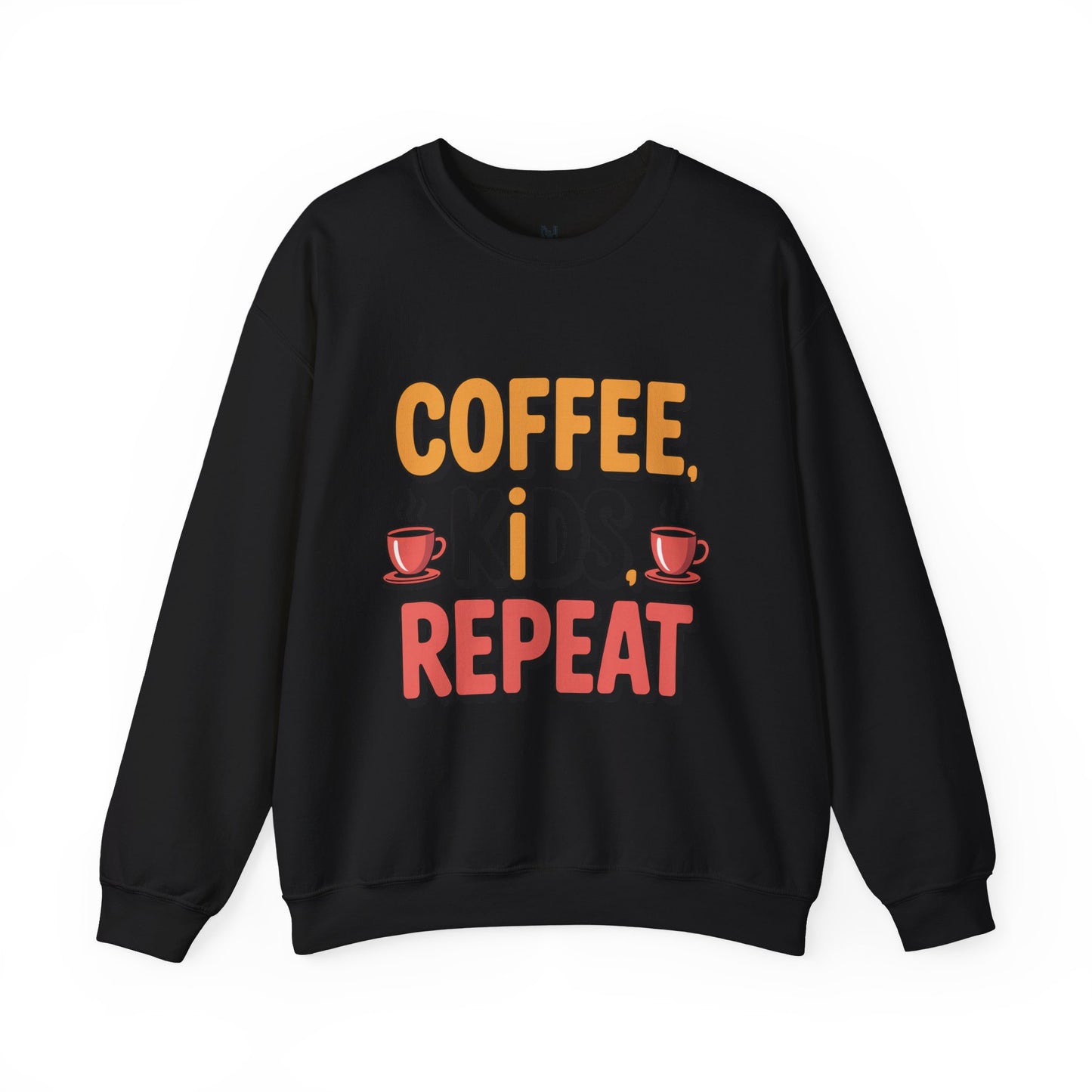 Coffee Kids Repeat Sweatshirt — Funny Parent Crewneck