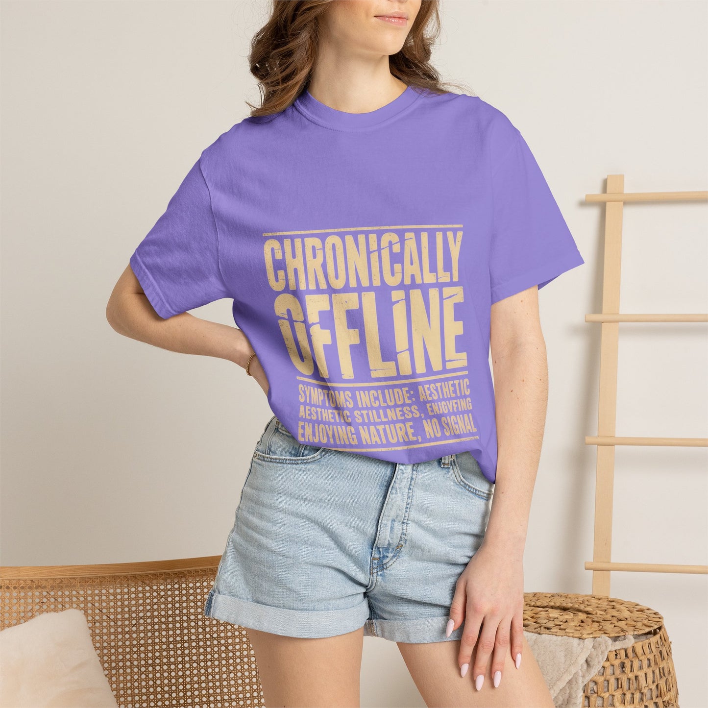 Chronically Offline Unisex Garment-Dyed T-shirt
