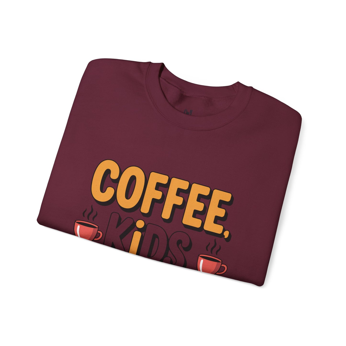Coffee Kids Repeat Sweatshirt — Funny Parent Crewneck