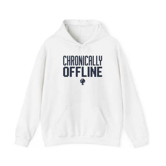 Chronically offline, Unisex Heavy Blend™ Hooded Sweatshirt, Retro shirt