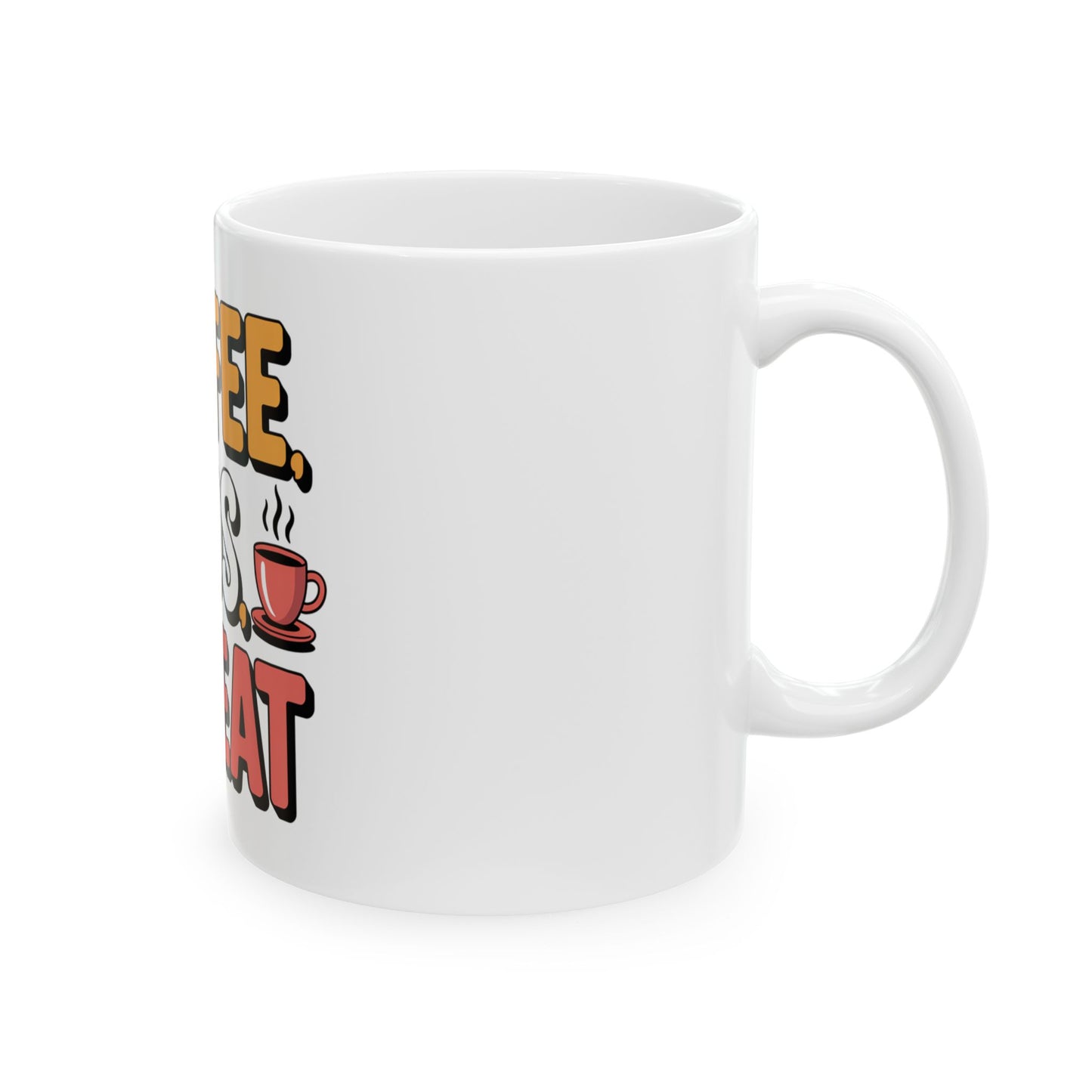 Coffee, Kids, Repeat Mug — Funny Parenting Ceramic Coffee Cup (11oz/15oz)
